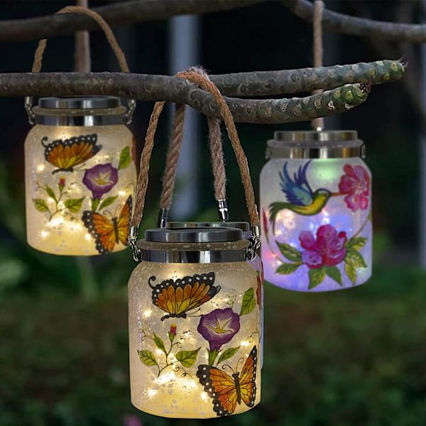 Solcellelykt Butterfly Fairy Lights, Bursdagsjulegaver, Vann