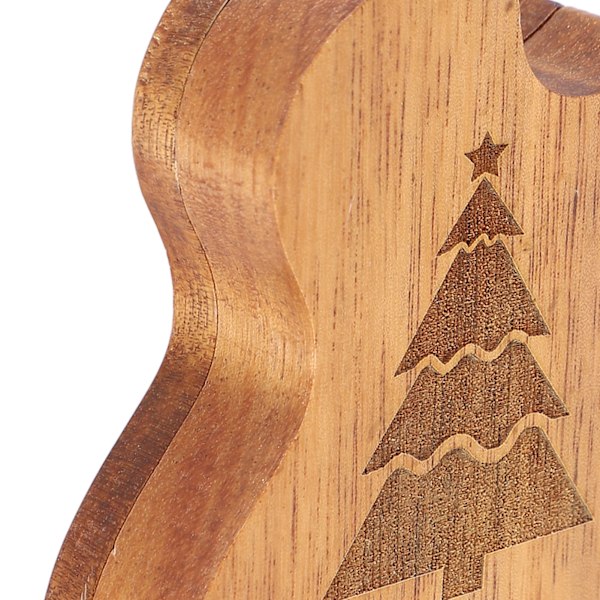 Gitarrplektrum Box Portabel Multifunktionell Gitarrformad Träplektrumhållare Fodral L827 Kaskad Julgran