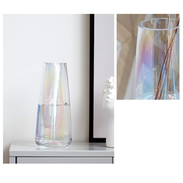 Ins Moderne Vasen, Irisiert Kristallklar Glasvase, Blumenvase