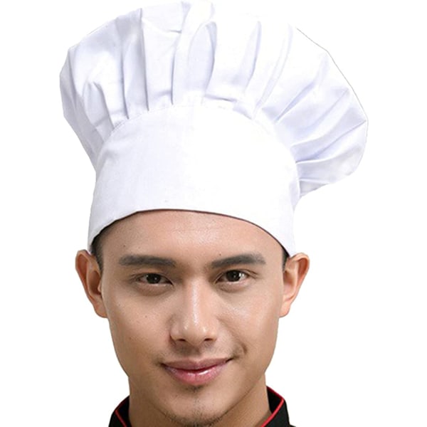 Keittiömestarin hattu aikuisille säädettävä elastinen leipuri keittiön ruoanlaitto Chef Cap