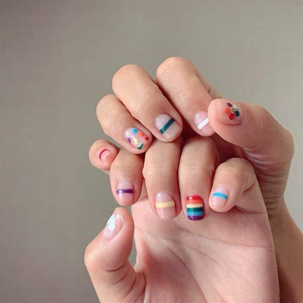 Regnbågsnagelstickers, Graffiti Fun Nageldekorationer 3D