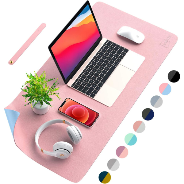 Desk Pad Desk Protector Mat - Dual Side PU Leather Desk Mat