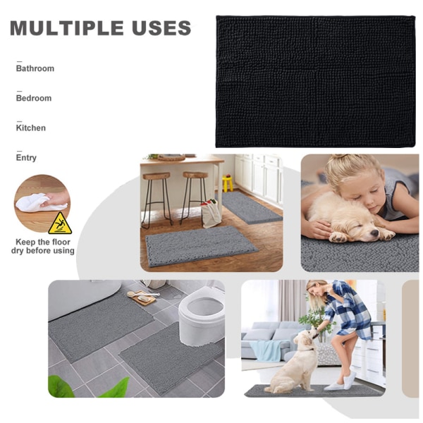 Supermjuk och absorberande fluffig badrumsmatta, maskin