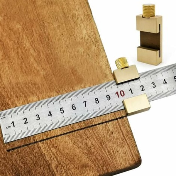 Mässing Stål Linjal, Markering Gauge Stopper LinjalMässing Markering