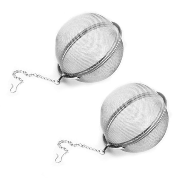 2pcs Stainless steel fine mesh seasoning ball kitchen soup