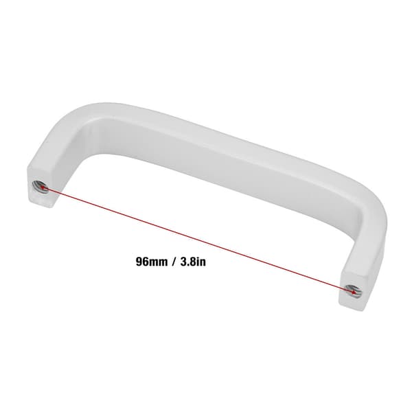 Kabinettgrepp i aluminiumlegering, silver, solid, enkel stil, möbeldörrtillbehör (96 mm)
