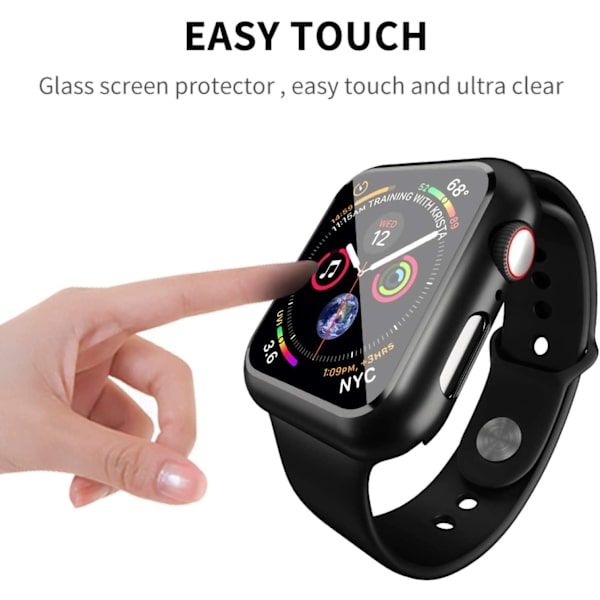 1. Sopii Apple Watchiin Täydellinen paketti Pehmeä kotelo Musta