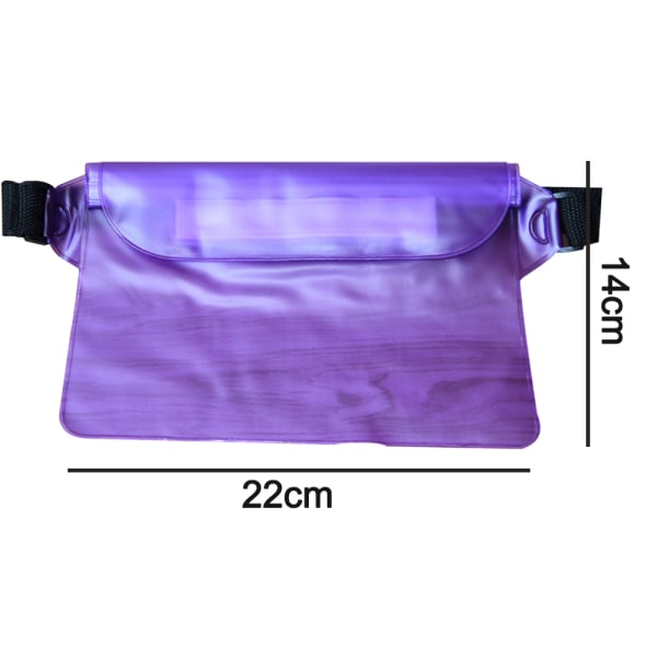 Vandtæt posetaske med justerbar taljestrop-skærm