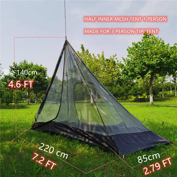 Udendørs camping pyramidetelt