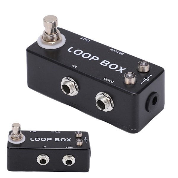 Gitar Loop-effektpedal Metall Svart Mini Pedal True Bypass Kanalvalg for Elektrisk Bass
