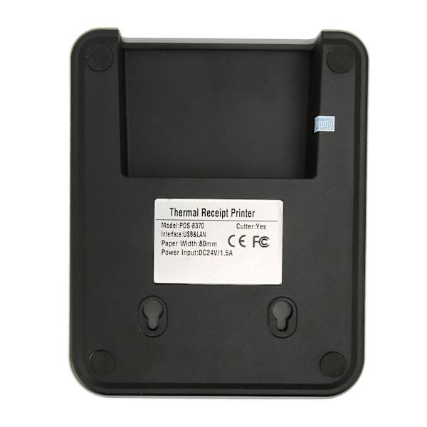 80mm Termisk Kvitteringsskriver POS-skriver Automatisk Kutting USB LAN SERIAL Port Restaurant Kjøkken Skriver for Windows 100‑240V EU Plugg