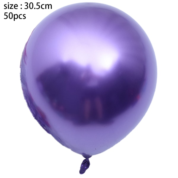 Chrome Metallic Ballonger 50 stk 12 tommers tykke lateksballonger for