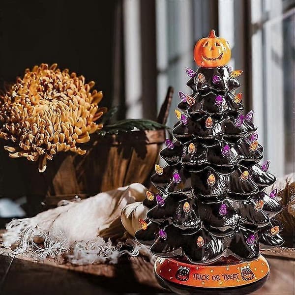 Halloween-træ Halloween lysende dekorationspynt Halloween-træ gave
