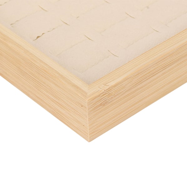 Smykke skuffe arrangør multifunktionel 100 gitter ring skuffe opbevaring indsats til smykkebutik messe beige
