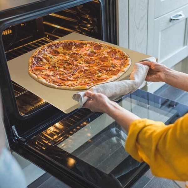 Kordieriitti pizzakivi suorakaiteen muotoinen leipäkivi puinen pizzalapio HxLxS: 15 x 300 x 380 mm