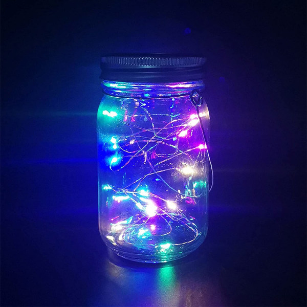Solcellsburk med LED-lampor för glasburkar - 20 LED-lampor, IP65