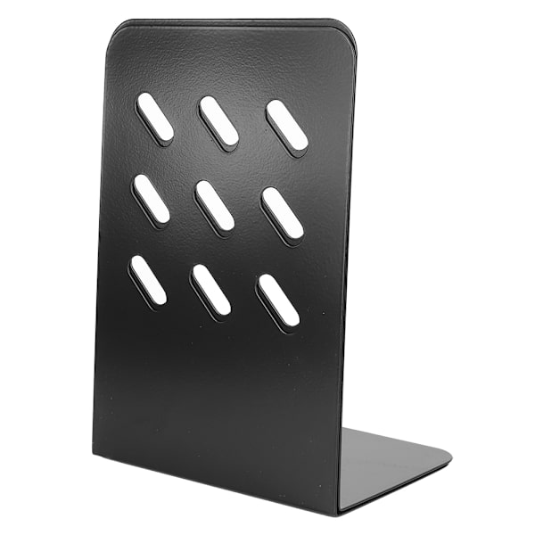 1 par simple stil sorte bogstøtter i metal til skole, hjem og borddekoration (9 gitter)