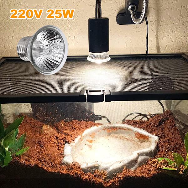 Reptillampe Pære Skildpadde Solbad Uv Lys Pærer Varmelampe Temperaturregulator
