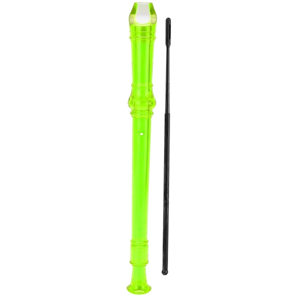 8‑Huls Klarinet ABS Transparent med Rengøringsstang Bærbar Diskantblæseinstrument Fluorescerende Grøn
