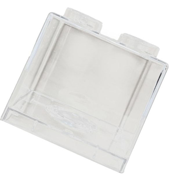 Genomskinlig sparbössa i form av en byggsten, rektangulär transparent sparbössa för barn, pojkar, flickor, vit, 8,9 x 8,9 x 9,2 cm / 3,5 x 3,5 x 3,6 tum