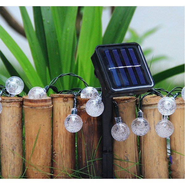 Hage Solar String Lights 100 stk LED 39ft 8 Modi Krystallkule