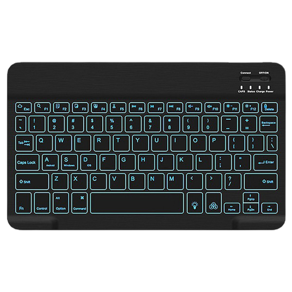 Backlit Bluetooth Keyboard Small Portable External Wireless Keyboard Cordless Rechargeable Illuminated for Android Tablet