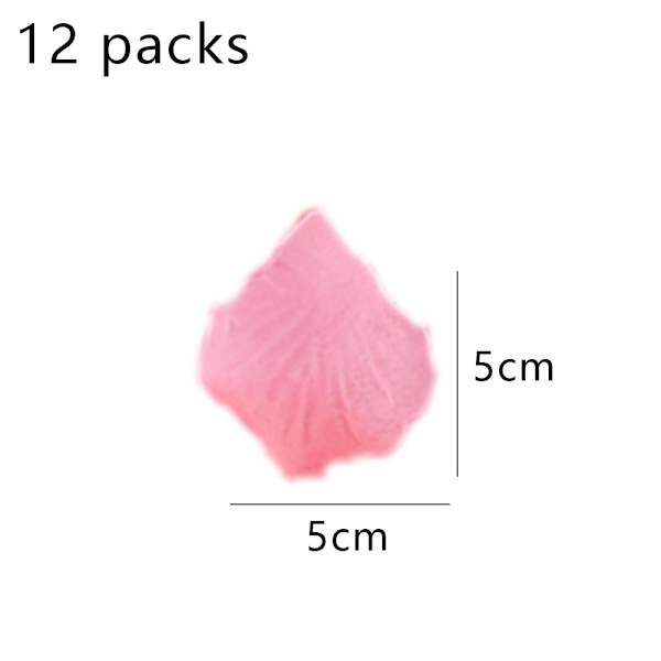 12 påsar konstgjorda rosenblad, non-woven blomblad för