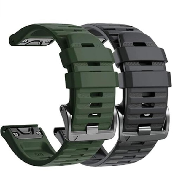 Rem til Garmin Fenix 6/Fenix 7Instinct, 22mm bred silikone rem Quick-Fit til Garmin