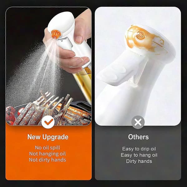 210 ml glasoliesprøjte til madlavning med 3 dyser - olivenoliedispenser til airfryer-tilbehør