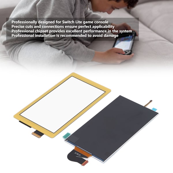 Ersättning LCD-skärm för Switch Lite Hållbar ersättning LCD-skärm panel reparationsdelar för Switch LiteGul