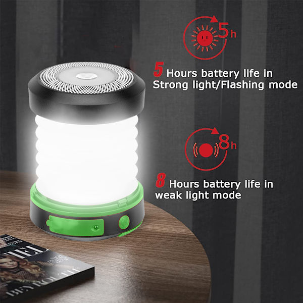 Camping Lanterns - Solar Powered eller USB Rechargeable Emergency