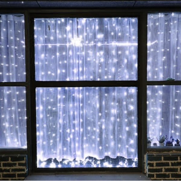 9,8x6,5ft gardinljusplugg, fönsterväggfäste för sovrum W