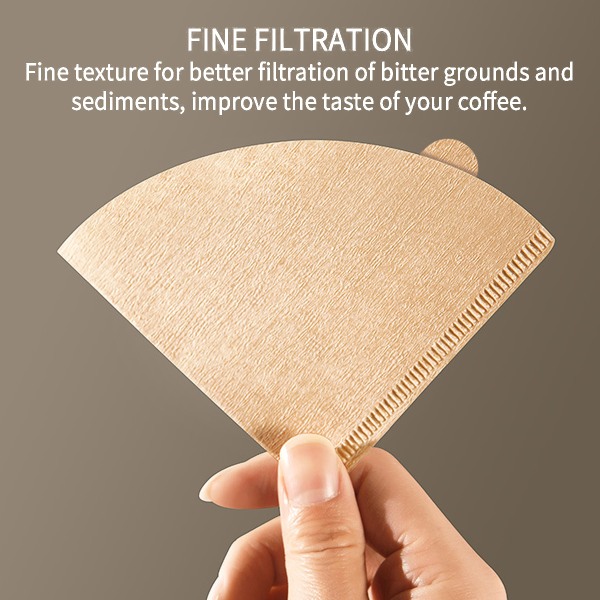 1 æske håndbrygget kaffefilterpapir håndbrygget kaffefilter