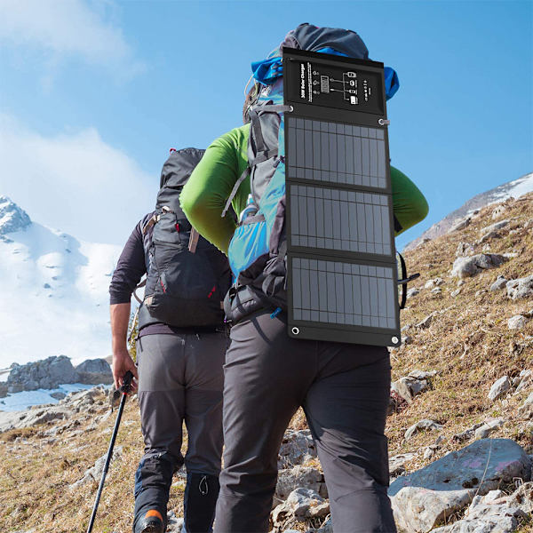 Solcellelader Solpaneler med 3-delt foldbart panelopgradering
