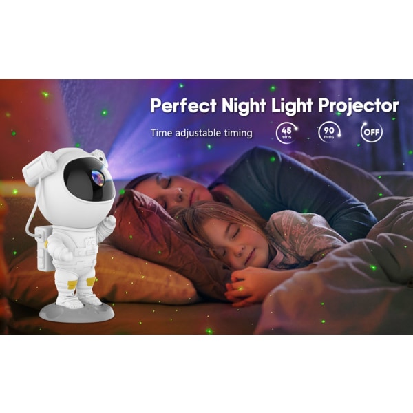 Söt Astronaut Night Lightg, LED Star Projektor