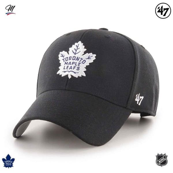 Kasket - 47 Brand - Toronto Maple Leafs - Sort - 85% Akryl - Efterår/Vinter