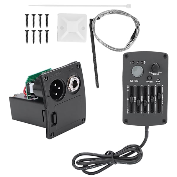 SE‑5N 5-bands EQ Equalizer Pickup Tuner för Akustisk Gitarr Musikinstrument Tillbehörssats