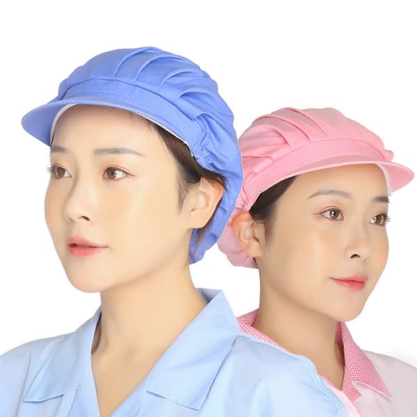 Kokkehatt elastisk nettinghette kjøkken restaurant hotell bakeri uniform servitør arbeidshodeplagg catering matlagingshette verkstedhette Full cloth 106 blue