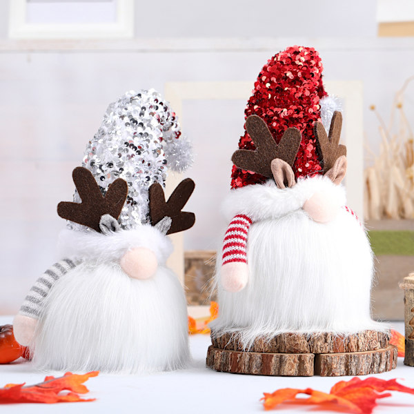 Julgransprydnader Tomtar, Unika Tomte Julklappar, Belysta Tomtestatyer, Plysch Tomtedockor för Inomhusbruk, Ger en Magisk Touch till Ditt Hem