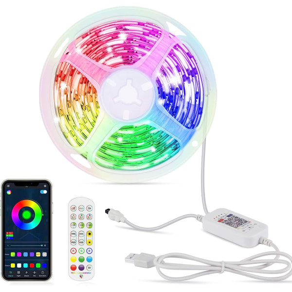 6M 5050 RGB LED-remsa, ljusremsa styrd via fjärrkontroll