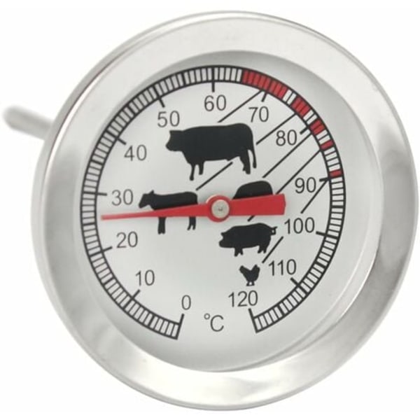 Rosttermometer i rostfritt stål - Analog kötttermometer