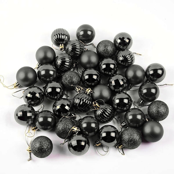 Julgransprydnader Set, Lättviktshängande Dekorationer för Julstämning, Spegelfinish & Blank Finish Plastkulor, Idealisk för