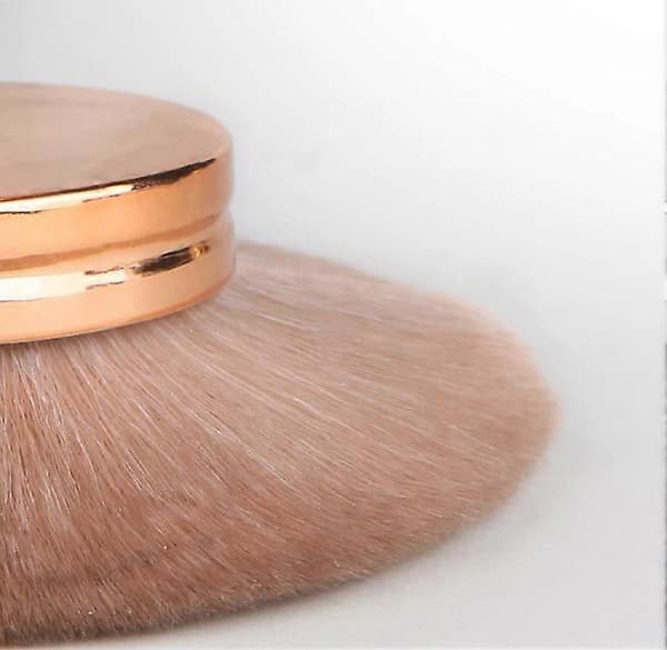 Makeupbørster, Makeupbørste Ansigt Blush Stor Hoved Pudderbørste Svamp BLACK