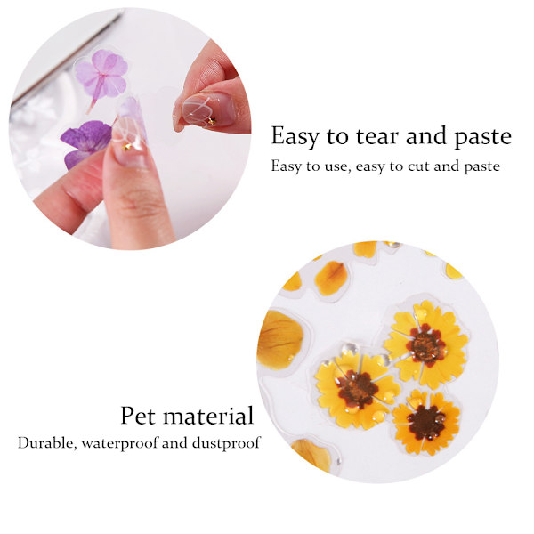 4 kpl kukkatarroja taidelehtiä varten Scrapbook DIY-koristeluun, N