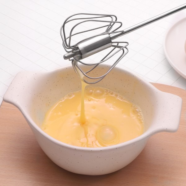 Rustfritt stål husholdnings manuell halvautomatisk roterende egg