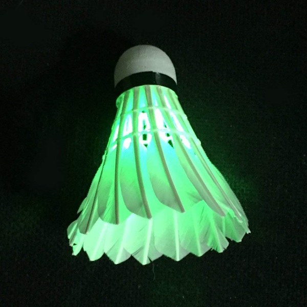 LED Badminton Bollar Mörker Natt Glöd Birdies Belysning för Utomhus & Inomhus Sportaktiviteter (Fjäder_4st)