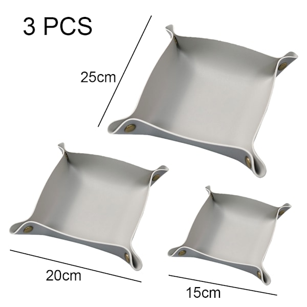 3 størrelser læderbakkearrangør, foldbar rejse