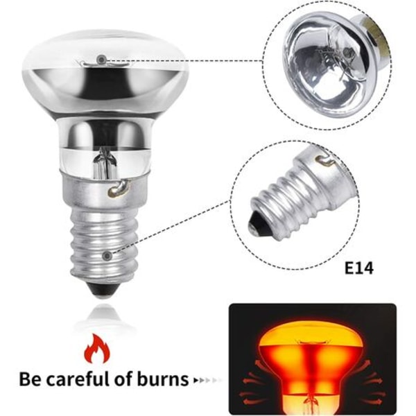 R39 E14 30W Lava Lamp Glödlampor, Liten Edison Skruv SES Reflektor