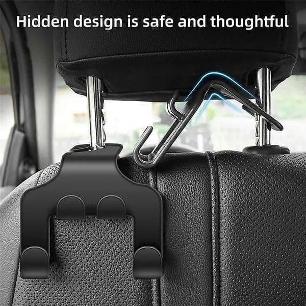 Portable Car Back Seat Holder, Hanging Storage, Lazy Headrest Stand, Universal Hook