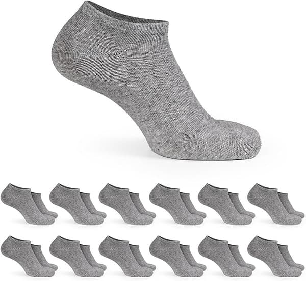 12 par bomuldsstrømper, unisex